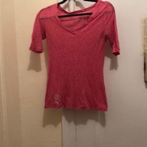 Pink semi-see through t shirt